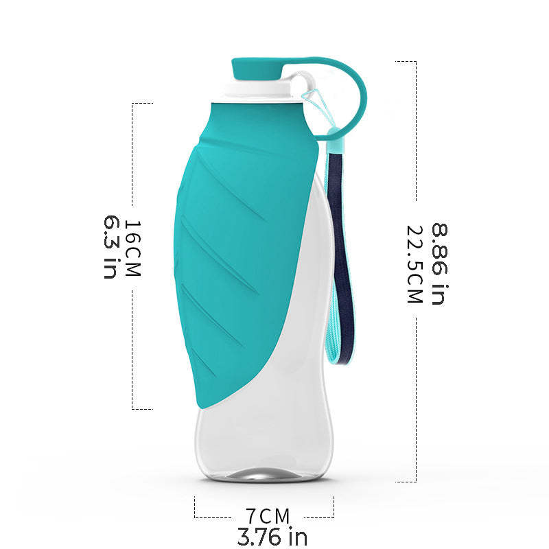 Portable Leaf-Shaped Outdoor Travel Water Dispenser Dog Water Bottle