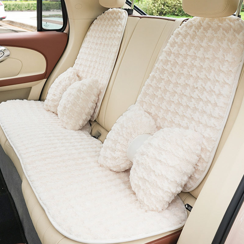 Soft Houndstooth Pattern Human Pet Non-slip Car Seat Cover