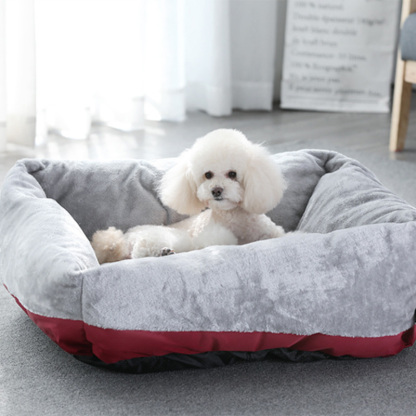 Soft Plush Colour Clash Anti-Anxiety Dog Bed