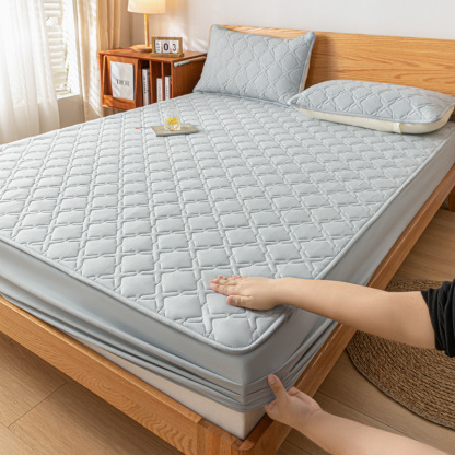 Solid Colour Comfort Cotton Waterproof Mattress Cover