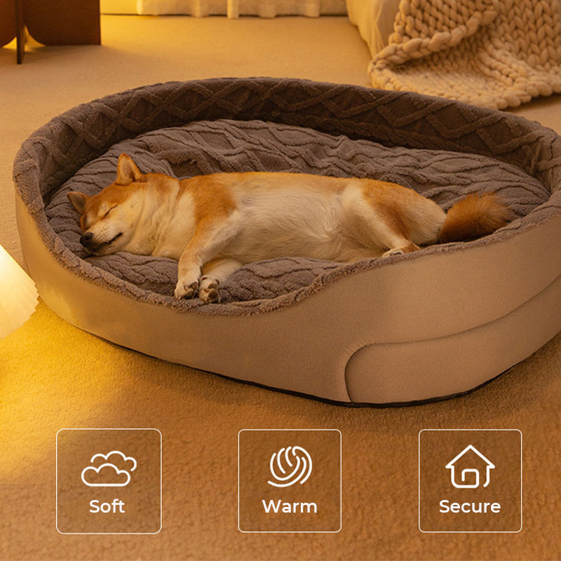 Spacious Fluffy Warm Deep Sleep Dog Bed