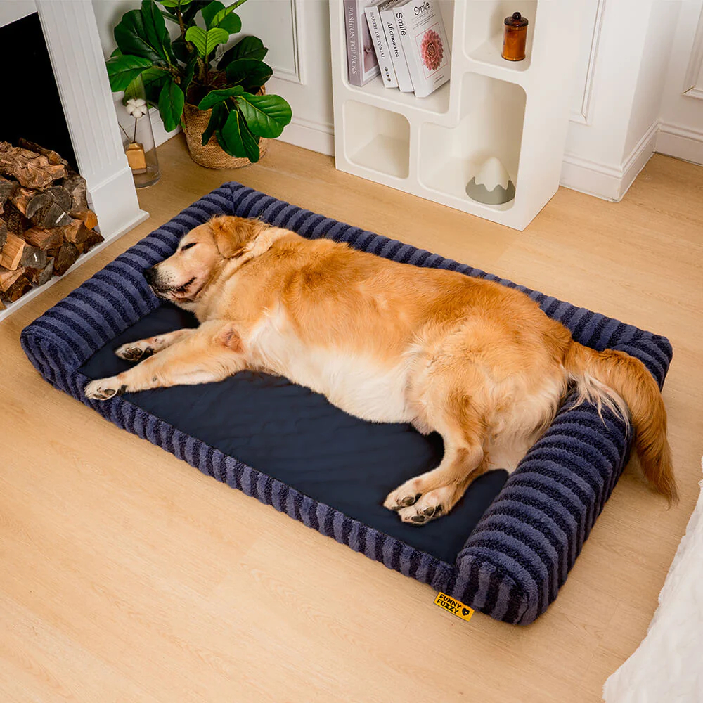 Deluxe Fluffy Full Support Anxiety Relieving Large Dog Bed-FunnyFuzzyUK
