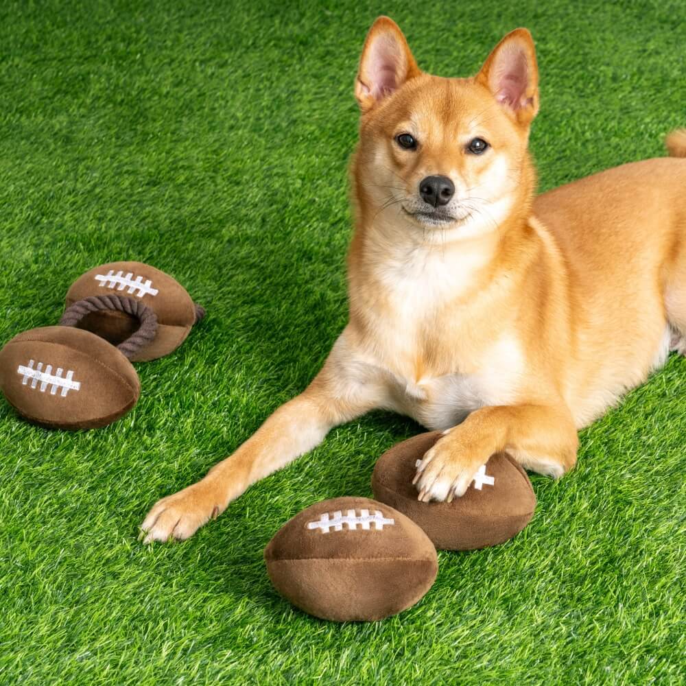 Plush Rugby Football Sound Toy Dog Interactive Toy