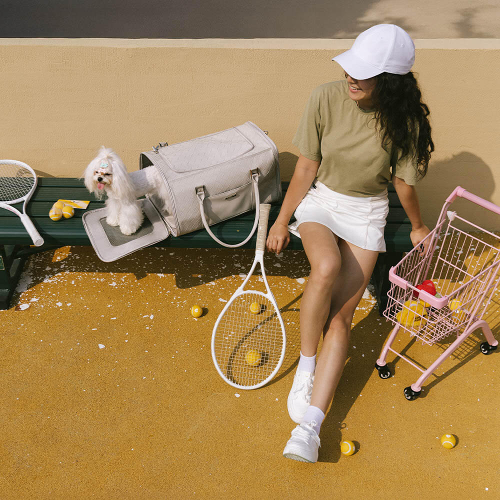 Luxury Multi-Functional Breathable Woven Leather Pet Carrier – The City Companion