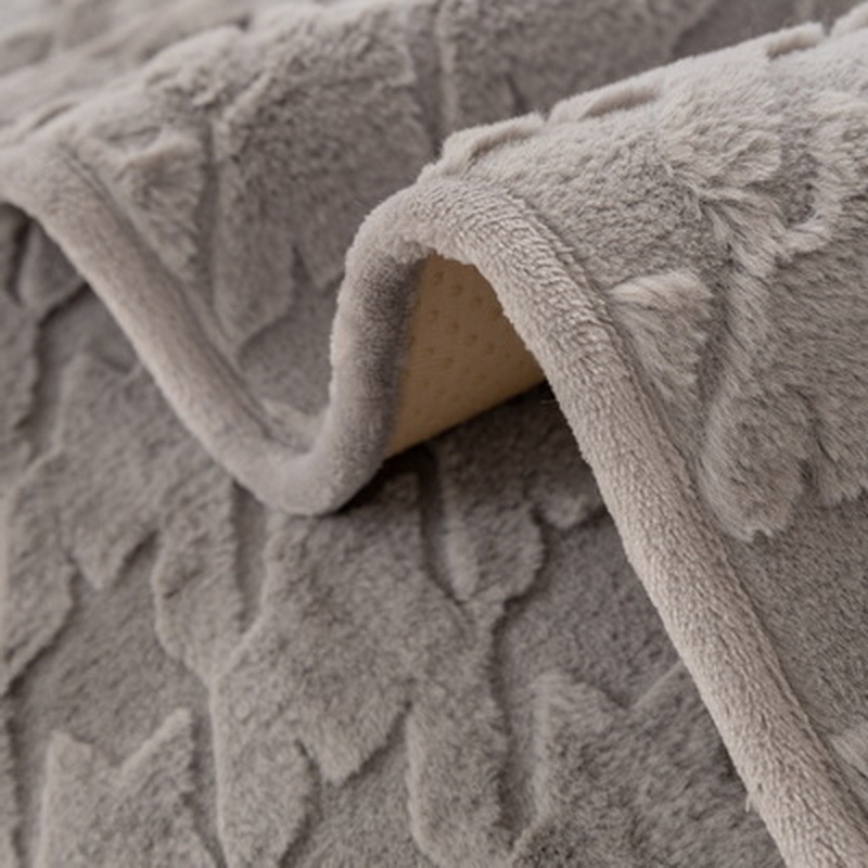 Thickened Plush Houndstooth Non-slip Sofa Cover