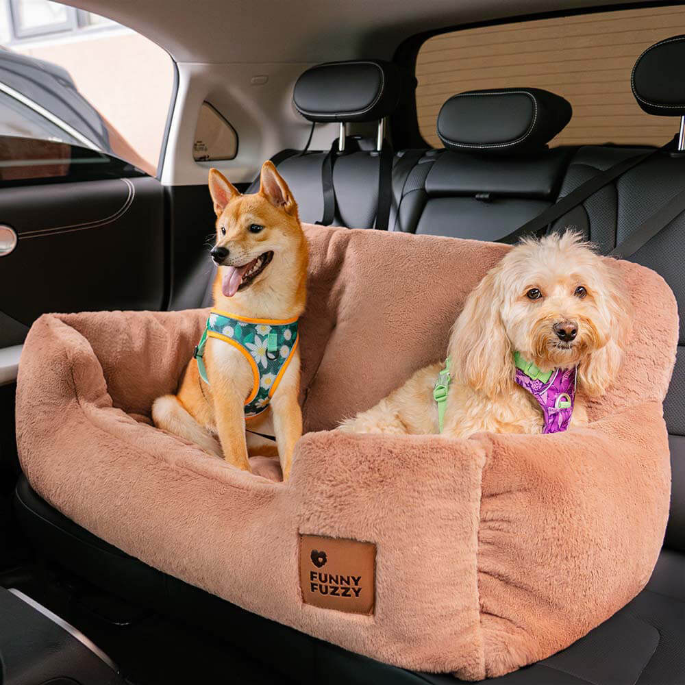 Travel Bolster Safety Medium Large Dog Car Back Seat Bed-FunnyFuzzyUK