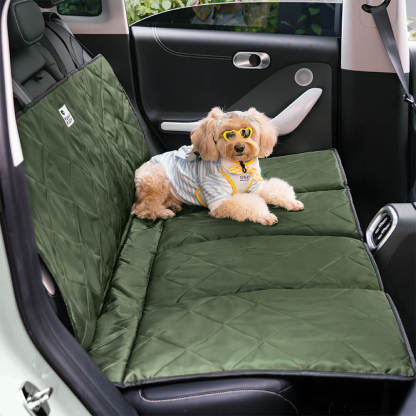 Travel Portable & Waterproof Folding Dog Car Back Seat Cover