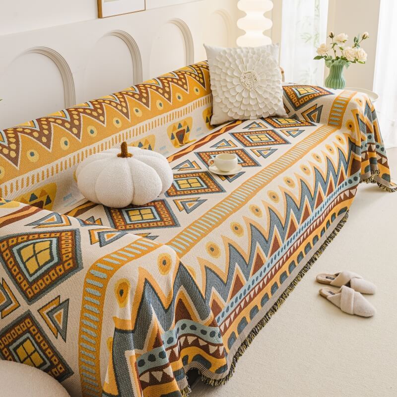 Tropical Style Multi-Purpose Sofa Protection Scratch Resistance Throw
