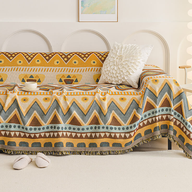 Tropical Style Multi-Purpose Sofa Protection Scratch Resistance Throw Sofa Cover
