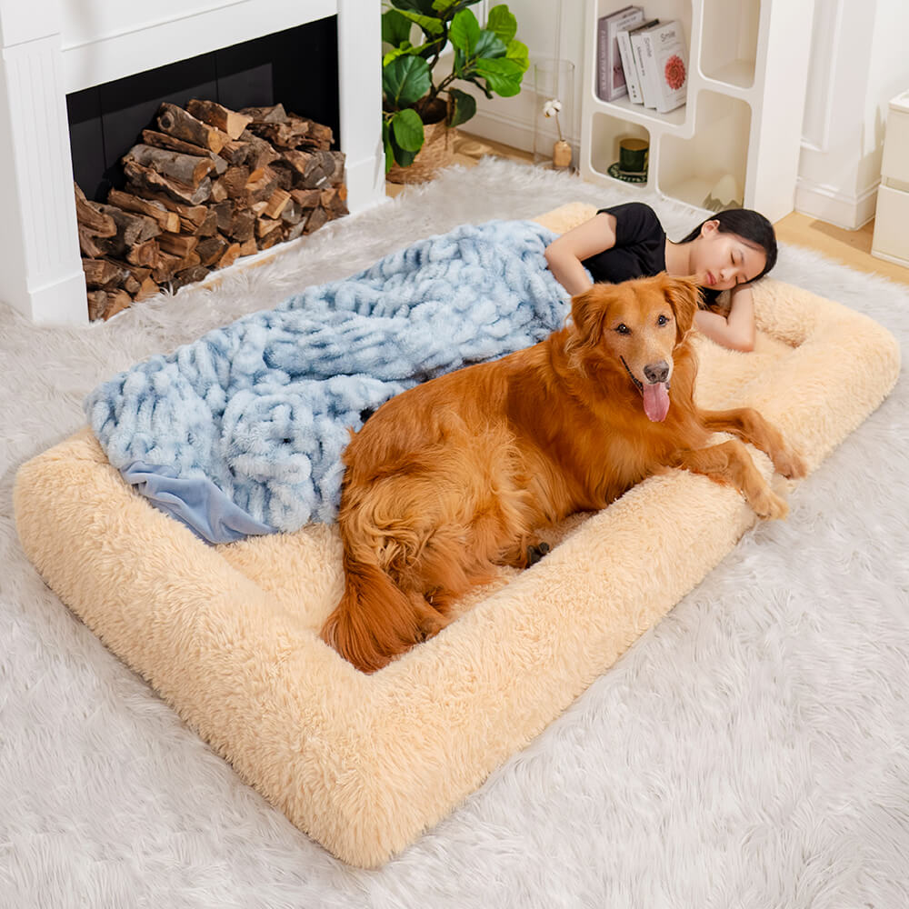Ultimate Cosy Plush Extra Large Sleep Deeper Orthopaedic Bed Human Dog Bed