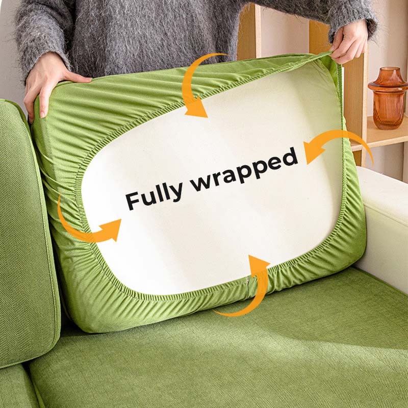 Universal Stretch Chenille Furniture Protection Herringbone Sofa Cover