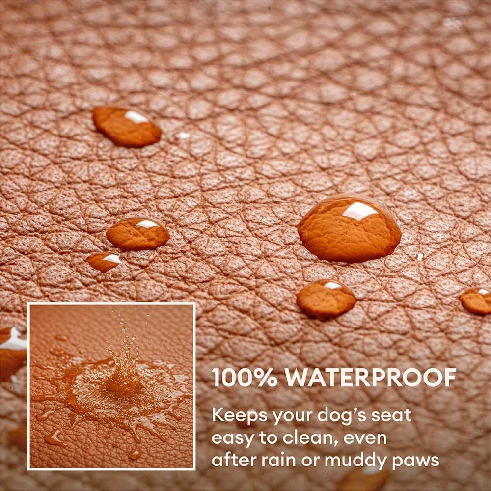 Deluxe Faux Leather Dog Car Seat Booster Bed - Urban Voyager