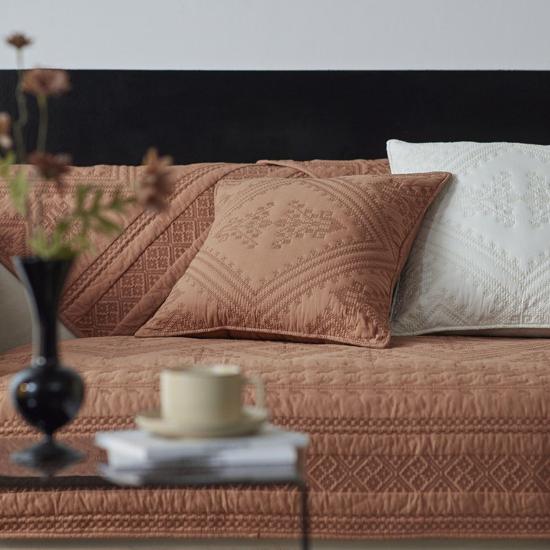 Vintage Embroidery Cotton Washable Sofa Cover