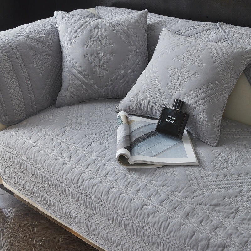 Vintage Embroidery Cotton Washable Sofa Cover