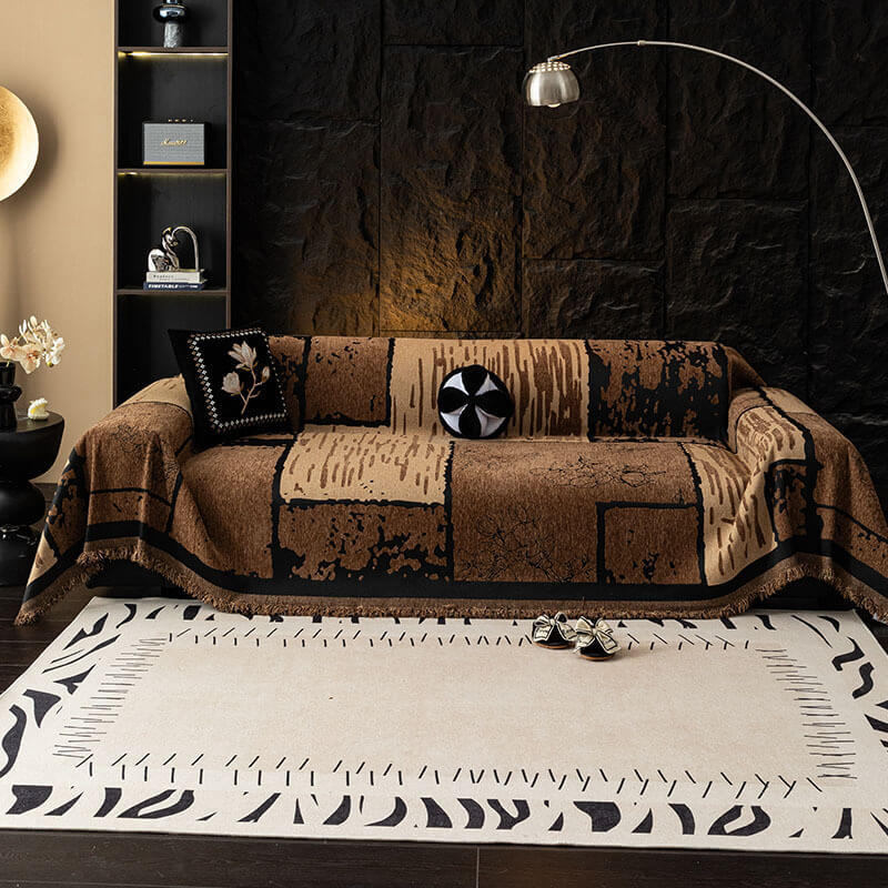 Vintage Chenille Anti-Scratch Sofa Protector Throw Sofa Cover