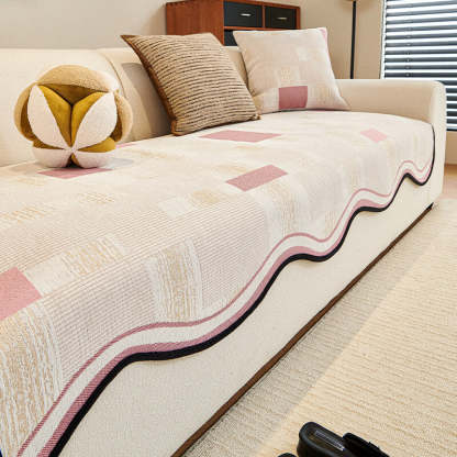 Vintage Chenille Irregular Patchwork Sofa Cover