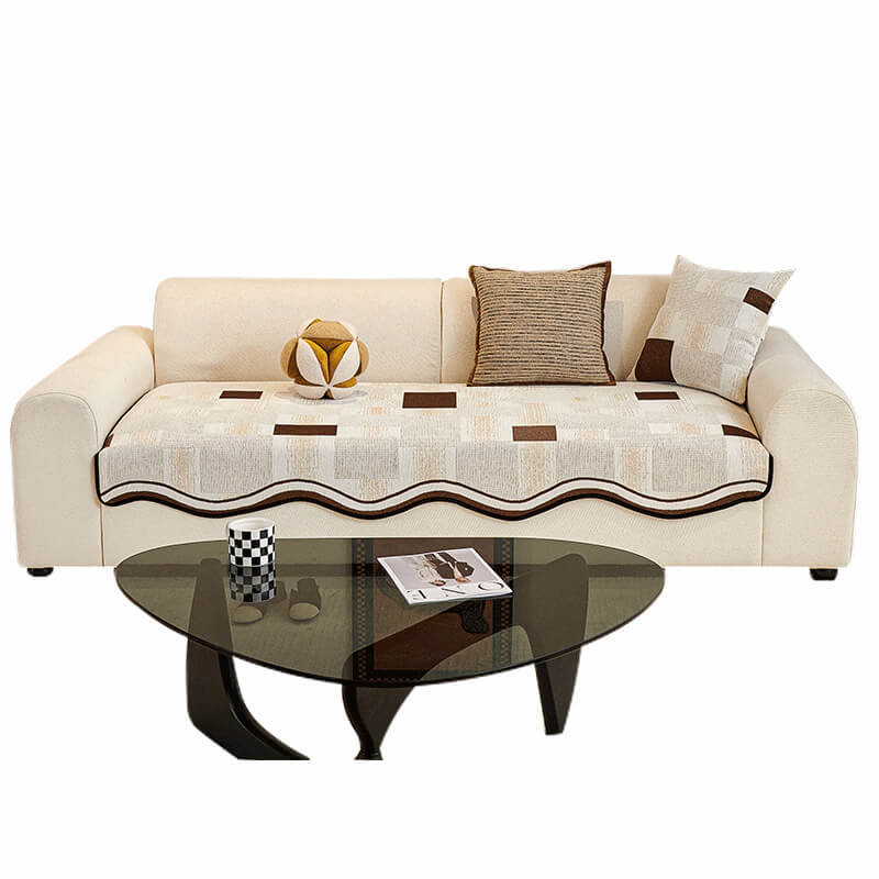 Vintage Chenille Irregular Patchwork Sofa Cover