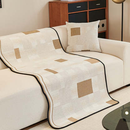 Vintage Chenille Irregular Patchwork Sofa Cover
