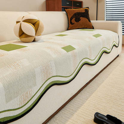Vintage Chenille Irregular Patchwork Sofa Cover