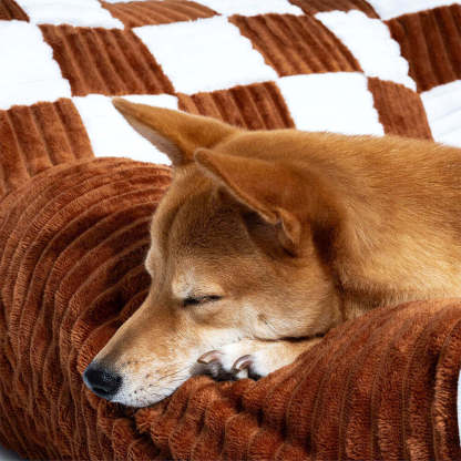 Vintage Chessboard Orthopaedic Support Extra Large Dog Sofa Bed - King's Sofa-FunnyFuzzy