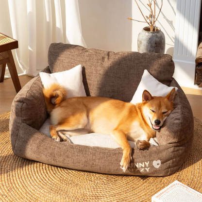 Vintage Style Chenille Fabric Dog & Cat Sofa Bed