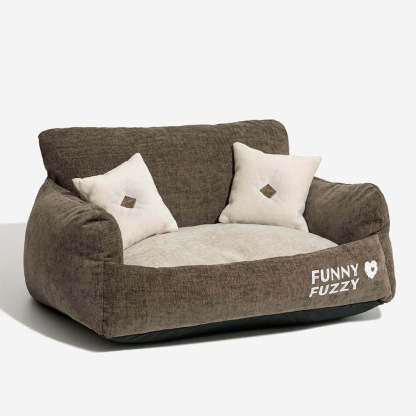 Vintage Chenille Washable Soft Cat Sofa Bed