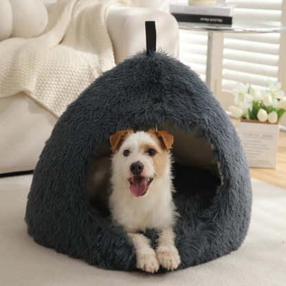 Warm Plush Cosy Hideaway Cat Cave Dog Bed