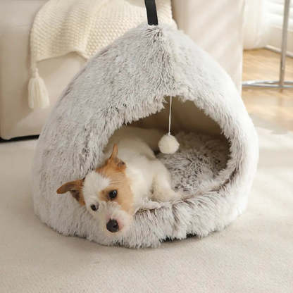 Warm Plush Cosy Hideaway Cat Cave Dog Bed