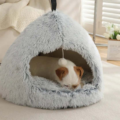 Warm Plush Cosy Hideaway Cat Cave Dog Bed