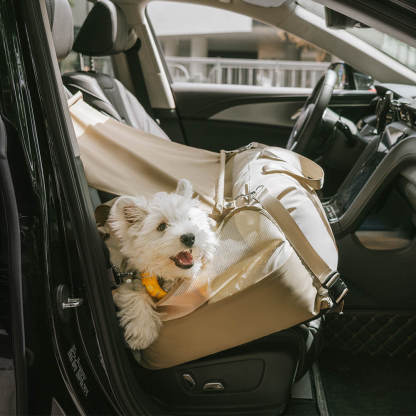 Dog Car Seat Sunshade - Pup Rover Waterproof Breathable Sun Safety Protection Dog Booster Car Seat