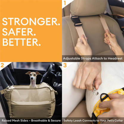 Waterproof Breathable Dog Booster Car Seat- Pup Rover