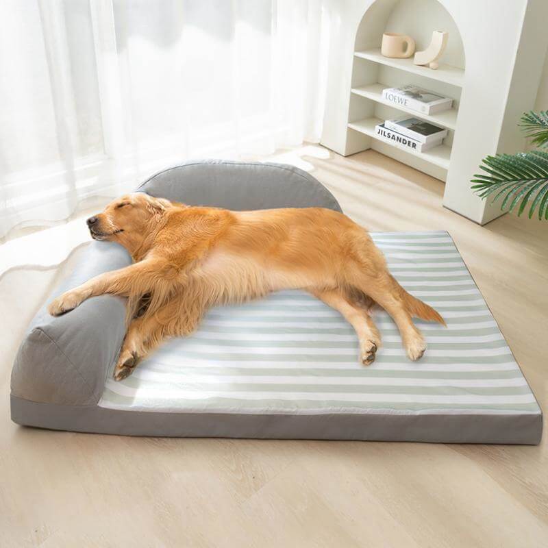 Waterproof Striped Lounger Bed Large Dog Bed