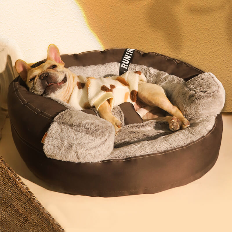 Wraparound Cosy Luxury Plush Dog & Cat Sofa Bed