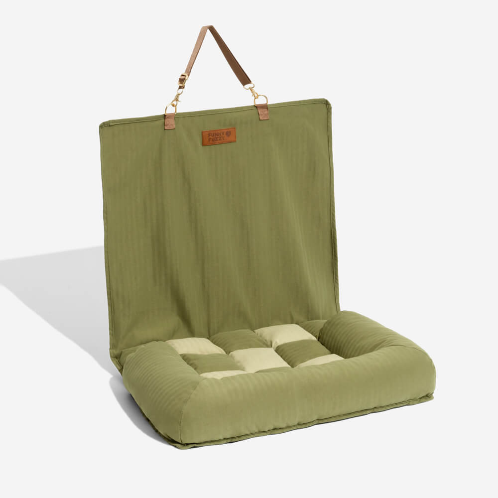 Travel Bolster Safety Back Seat Large Dog Car Seat Bed - Chessboard Lounge-FunnyFuzzy