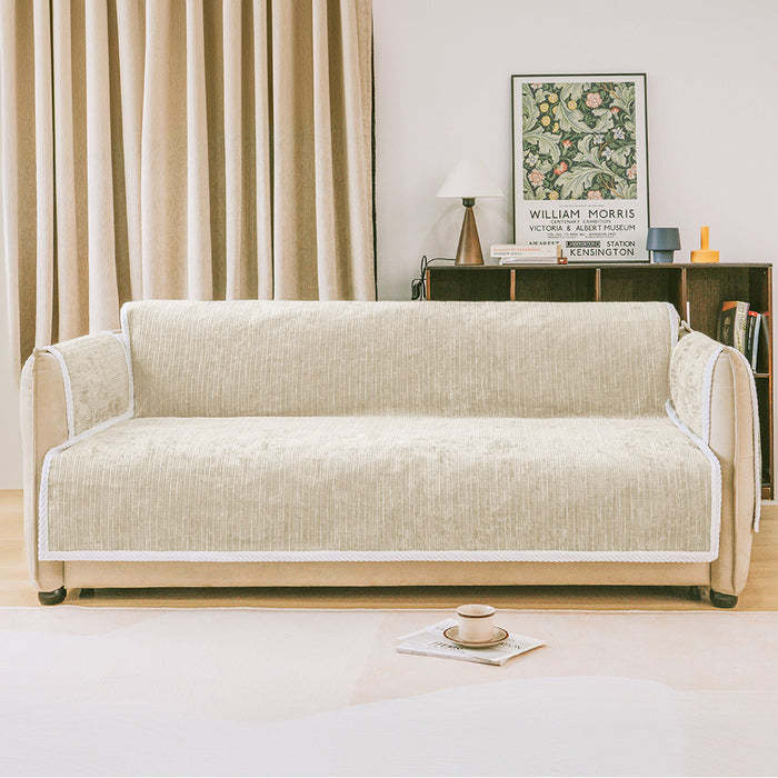 All-Season Striped Pet Rug Furniture Protector with Armrest Sofa Cover - Keep Still