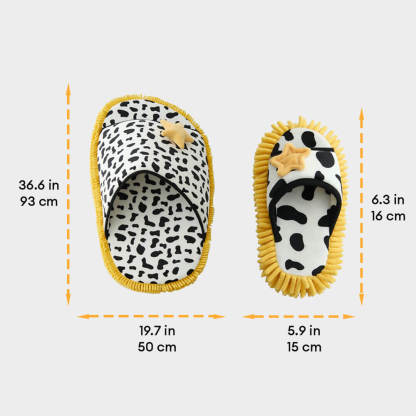 Cow-Print Plush Pet Bed & Matching Slippers Set
