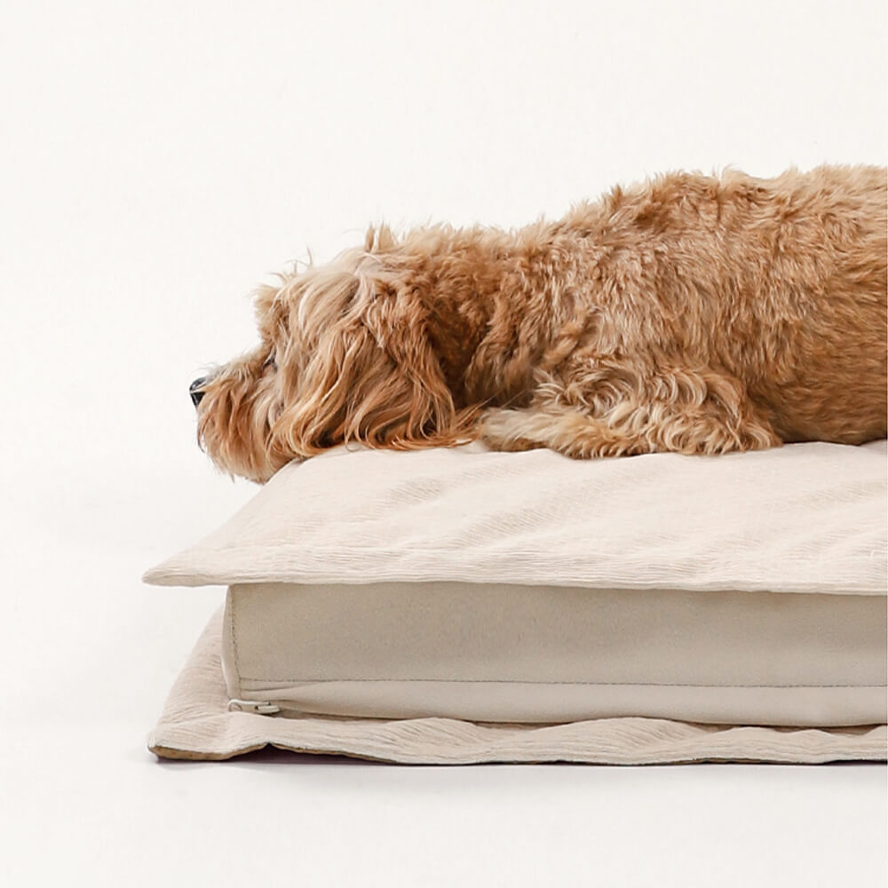 Waterproof Anti-Anxiety with Sponge Support Deep Sleeping Dog Bed