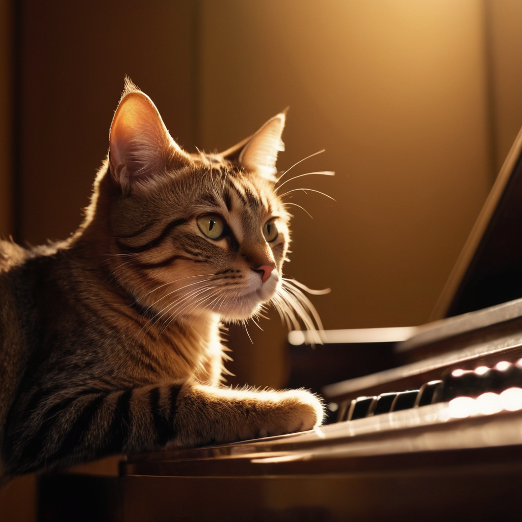 cats liking music