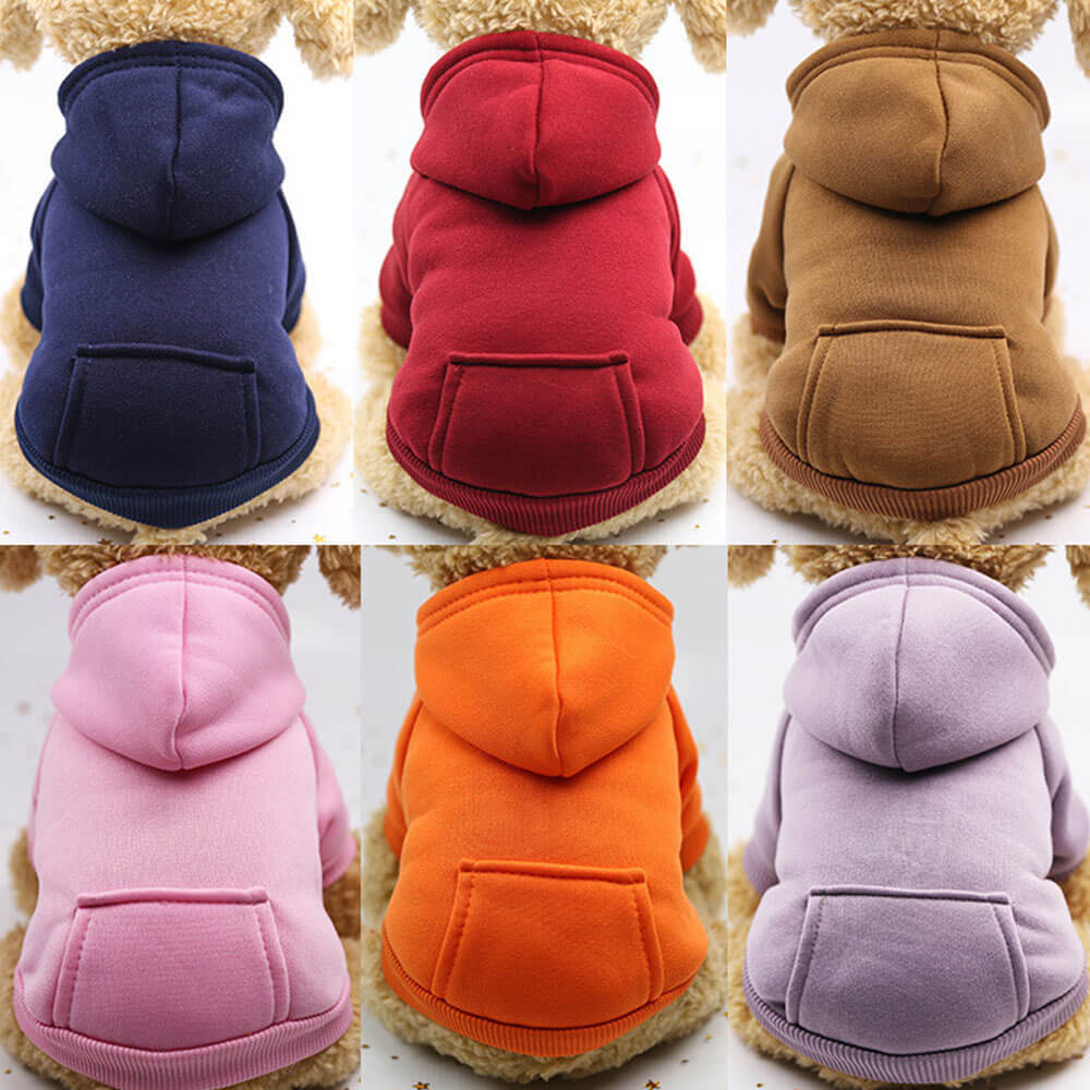 Autumn and Winter Pocket Sweatshirt Double Legs Sports Style Multicolour Pet Dog Clothes-FunnyFuzzy