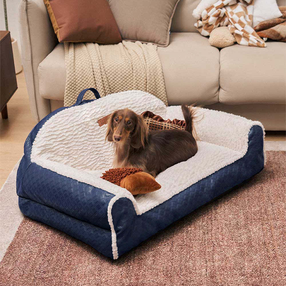 Classic Cosy Cushioning Pillow Bolster Dog Sofa Bed - Couch Potato