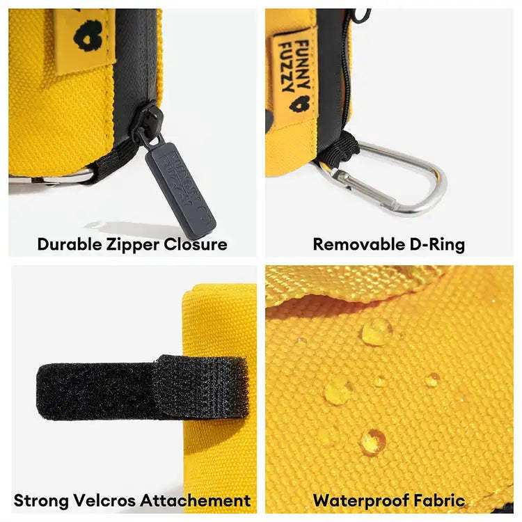 FUNNYFUZZY Waterproof Leash Attachable Poop Bag Dispenser - Flexi Walker