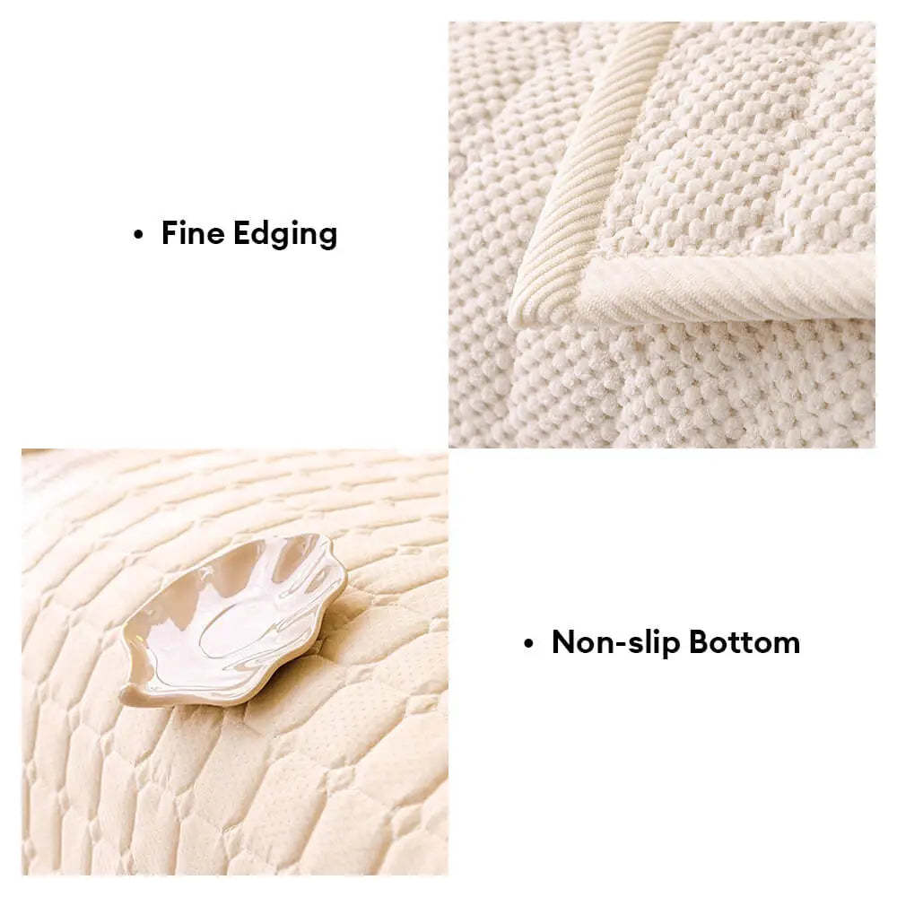 Cosy Quilted Grid Corduroy Thickened Anti-Slip Sofa Cover
