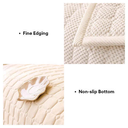 Cosy Quilted Grid Corduroy Thickened Anti-Slip Sofa Cover