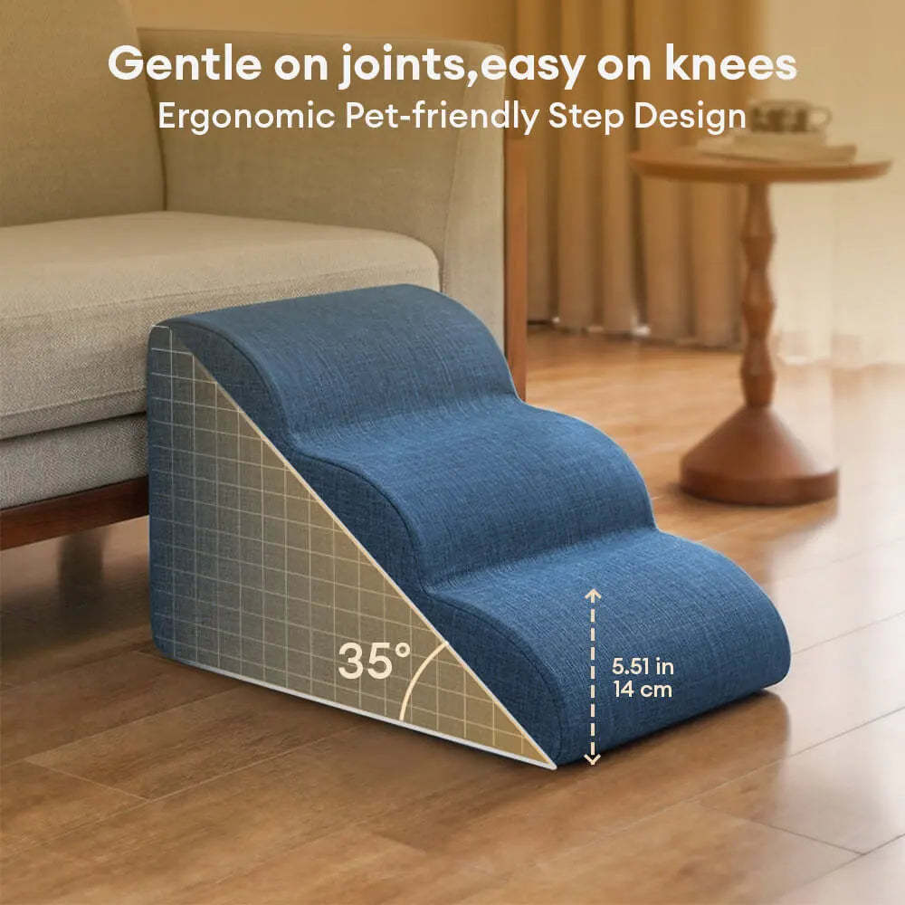 Faux Linen Anti-Scratch Joint Protection Dog Steps