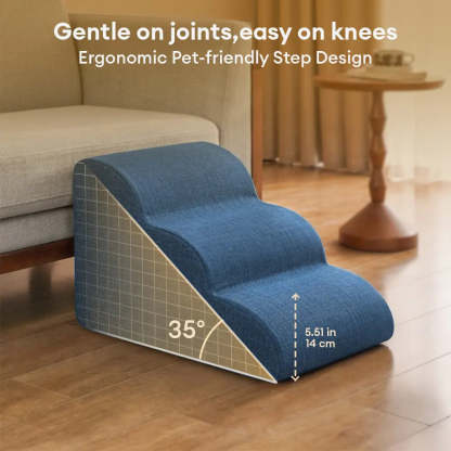 Faux Linen Anti-Scratch Joint Protection Dog Steps