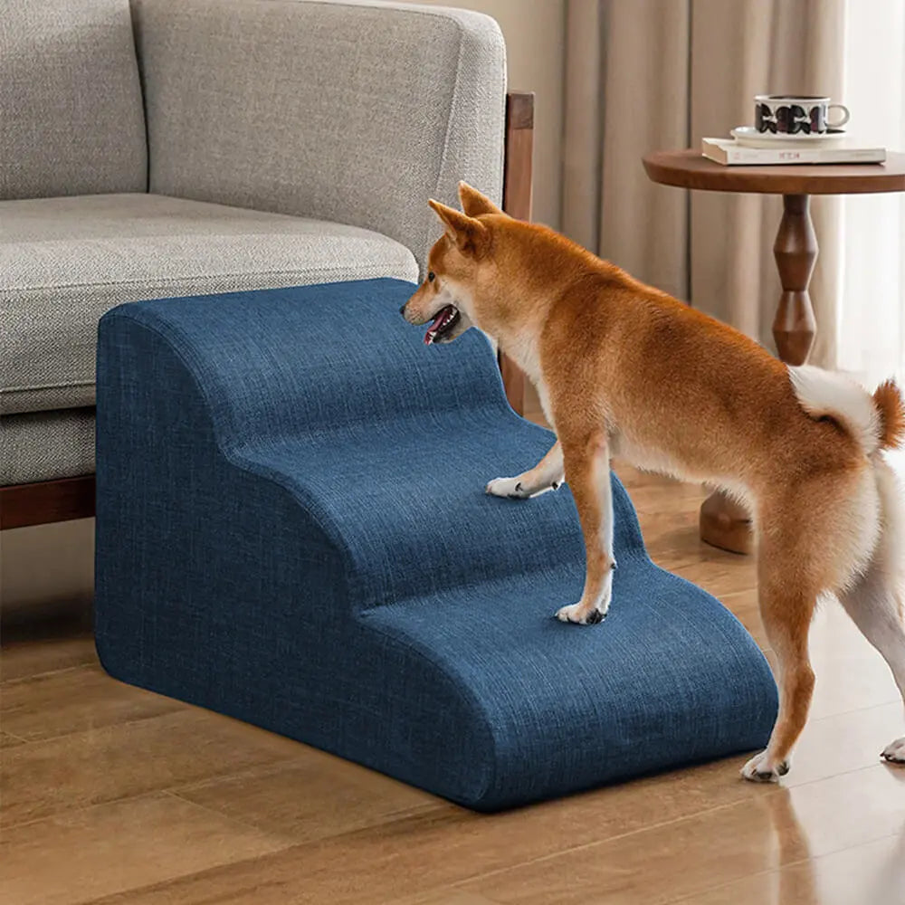 Faux Linen Anti-Scratch Joint Protection Dog Steps