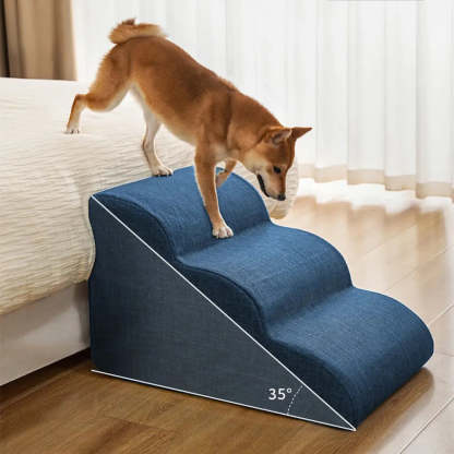 Faux Linen Anti-Scratch Joint Protection Dog Steps