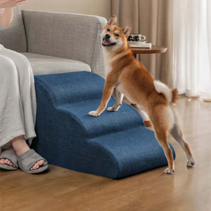 Faux Linen Anti-Scratch Joint Protection Dog Steps