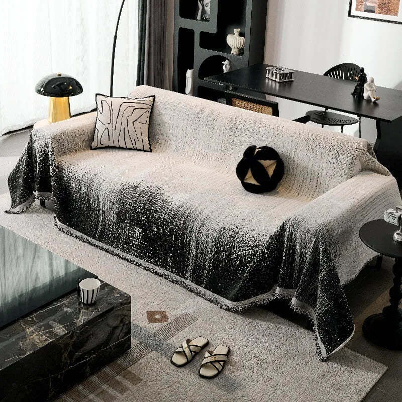 Modern Gradient Chenille Scratch-Resistant Throw Sofa Cover