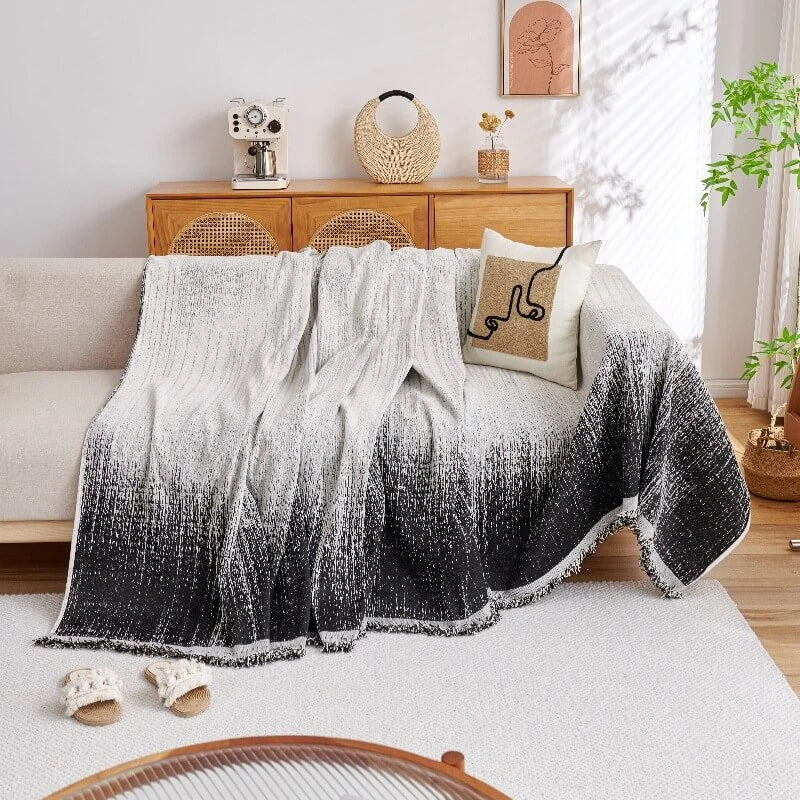 Modern Gradient Chenille Scratch-Resistant Throw Sofa Cover